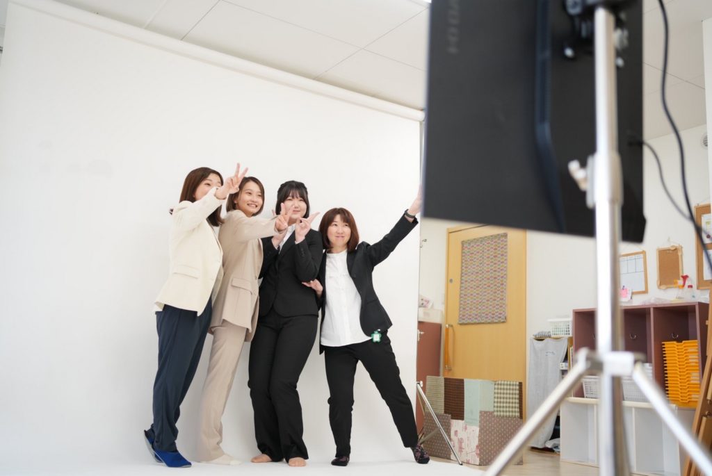 北海道のいなほガーデン星の子幼稚園入園式でセルフ写真館